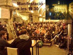 David Fernández a la plaça Major de Manresa