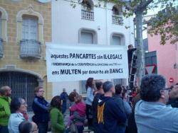 Acte de suport a Cardedeu amb els acusats d'haver recuperat el mural independentista