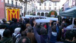 Acte de suport a Cardedeu amb els acusats d'haver recuperat el mural independentista