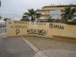 Pintades contra les violencies masclistes a Palma