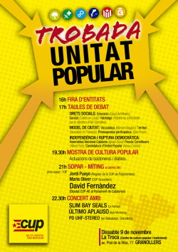 Cartell de la Trobada d'Unitat Popular del Vallès Oriental i el Baix Montseny