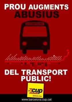 La CUP denuncia el nou augment de preus del transport públic a Barcelona