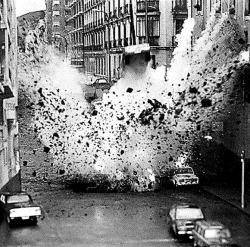 Simulació de la forta explosió que va liquidar Carrero Blanco