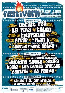 Cartell de l'edició del Festivern d'enguany a Tavernes de la Valldigna