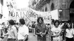 Manifestació contra la Constitució espanyola l'any 1978