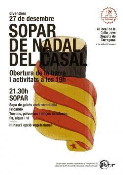 Cartell  per promocionar un sopar de Nadal a Tarragona