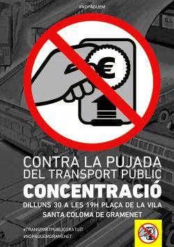 Concentració avui, a les 19h, a la plaça de la Vila de Gramenet