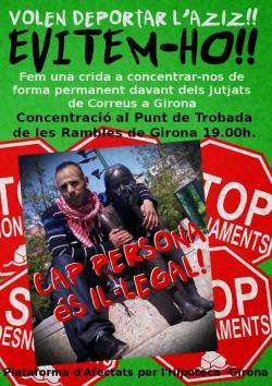 Concentració de suport a Aziz Tarhzout