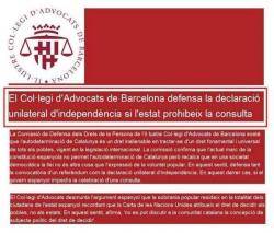 Declaració de la  Comissió de Defensa dels Drets de la Persona del Col·legi d'Advocats de Barcelona (ICAB)