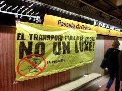 6a jornada de protestes contra la pujada del Transport públic