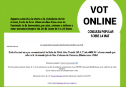 Una web pel vot online de suport a la Consulta sobre la MAT 26G