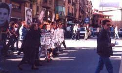 El Cisco, al capdavant d'una manifestació antirepressiva a Manresa el 1994
