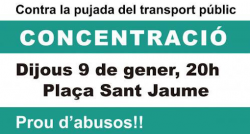 Contra la pujada de tarifes del Transport públic