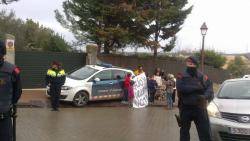 Els Mossos han vigilat la protesta dels independentistes
