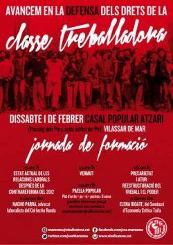 Cartell de la jornada organitzada per la COS