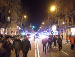 27F: Manifestació estudiantil pels carrers de Barcelona