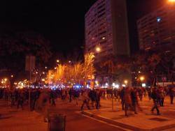27F: Manifestació estudiantil pels carrers de Barcelona