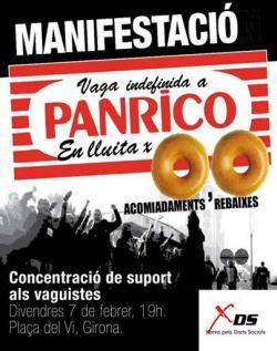 Concentració en suport als treballadors de Panrico a Girona