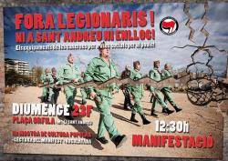 Sant Andreu antifeixista convoca una manifestació contra la presència de la "Legión" el proper 23 de febrer
