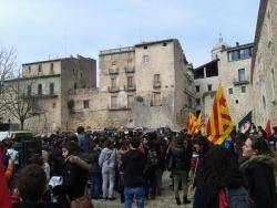 Manifestants a la plaça Sant Domènec