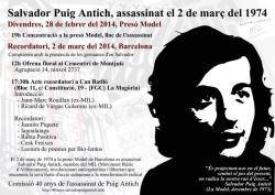 Actes programats pel 40è aniversari de l'40è aniversari de l?execució de Salvador Puig Antich de Salvador Puig Antich