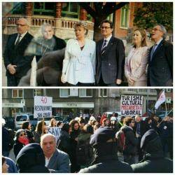 Inaguració sota vigilància a l'Hospital de Sant Pau: protesta contra les retallades a la sanitat