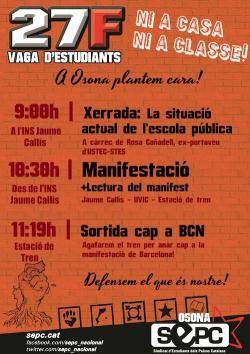 Vaga del SEPC a Osona pel 27F