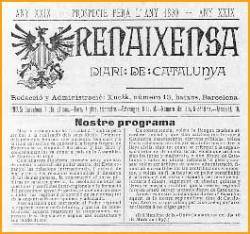 1871 Es publica el primer n&uacute;mero de "La Renaixen&ccedil;a"