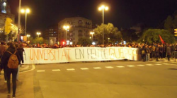 27F: Manifestació estudiantil pels carrers de Barcelona