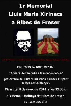 El 1r Memorial Lluís Maria Xirinacs a Ribes de Freser