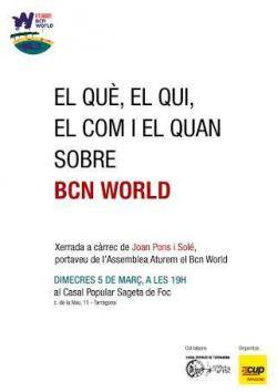 Xerrada a Tarragona sobre "El què, el qui, el com i el quan sobre Bcn World"