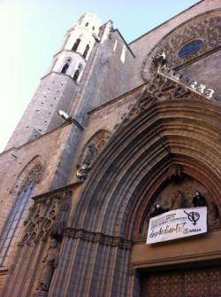 Acció a Santa Maria de Mar de Barcelona en contra "la llei Gallardón"