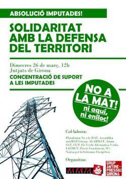 Citats a declarar a Girona tres activistes anti-MAT