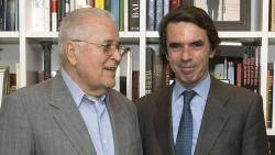 Elizardo Sánchez  líder de loposició cubana amb José Mª Aznar