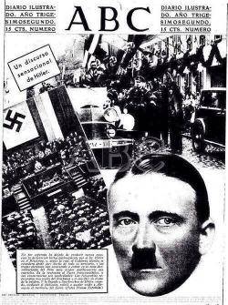 Portada del diari madrileny "ABC", elogiant Hitler pel seu aniversari