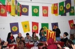 La delegació va aprofitar els actes de campanya electoral del BDP per donar a conèixer el procés sobiranista català 