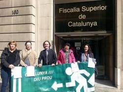Membres de la Plataforma Catalunya Diu Prou han presentat denúncies davant la Fiscalia Superior de Justícia de Catalunya per ultratge a la Bandera.