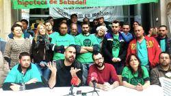 Roda de premsa després de la 2a negativa de la jutgessa per desallotjar-los