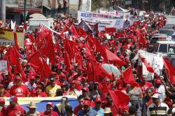 Ahir el PSUV va organitzar una manifestació a Caracas contra els intents de cop d'estat
