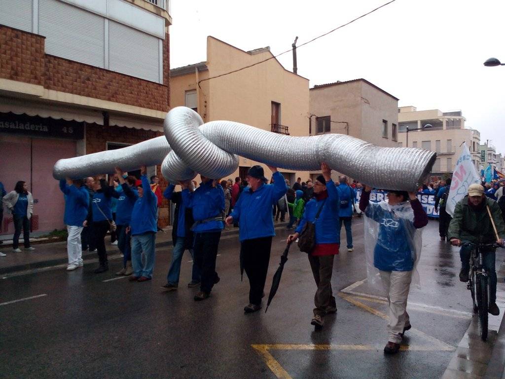 Capçalera de la manifestació de la PDE