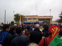 Castellers a la manifestació de la PDE