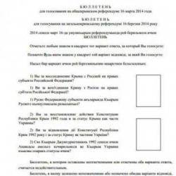 Butlleta del referèndum de Crimea