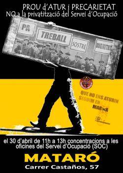 Mobilitzacions contra l'atur i la precarietat a Mataró