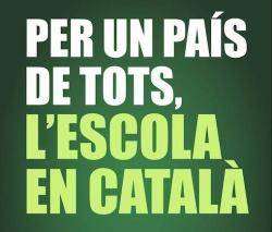 Cartell Somescola.cat en defensa del català a l'escola