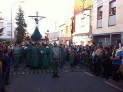 Fotografia de la processó de Divendres Sant a Sabadell amb la desfilada de la Legión