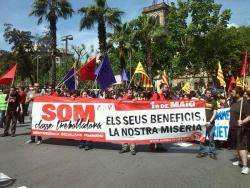 Capçalera de la manifestació de l'EIB