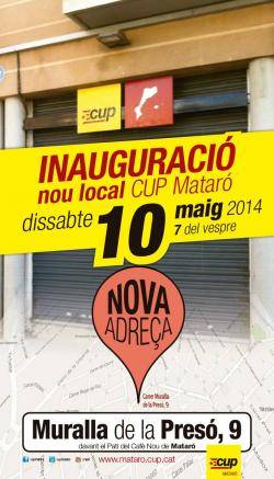 Inauguració nou local CUP Mataró