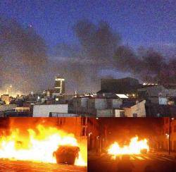 Imatge de la cinquena nit d'avalots per Can Vies col·lapsa el centre de Barcelona