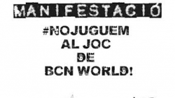 Manifestació a Salou sota el lema ?No juguem al joc de Bcn World?