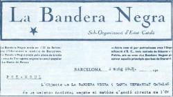 La Bandera negra fou una organització secreta dacció directa nascuda a Barcelona al principi del 1925, dependent del partit Estat Català